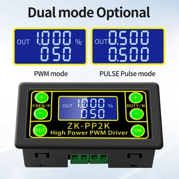 PP2K Регулятор Скорости Двигателя Двухрежимный Частотный Рабочий Цикл Регулируемый Модуль 8A PWM Затемняющий Регулятор Скорости Двигателя DC 3.3-30V LCD