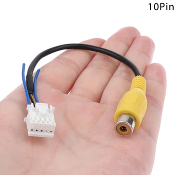 1 шт. универсальный 10-контактный кабель для видеовхода камеры RCA, адаптер для подключения проводов для Android-радио, автомобильные аксессуары