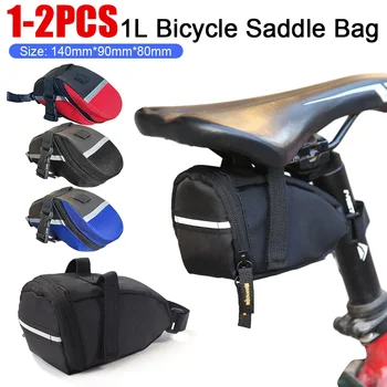Лидер продаж, Велосипедные сумки, Классическая Изящная сумка для велосипедного седла емкостью 1 л, Непромокаемая Сумка для хранения заднего подседельного штыря MTB