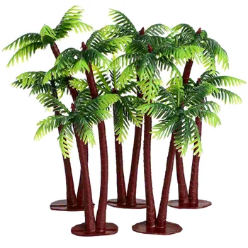 Кокосовая пальма, пластиковые украшения из кокосовой пальмы, Аквариум, кокосовые растения, пальмовые декорации для аквариума с рыбками.