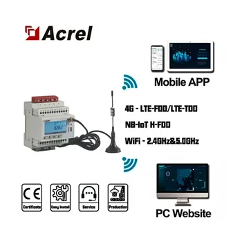 Беспроводной Интеллектуальный счетчик энергии Acrel ADW300 Опционально 4G 2G WiFi NB-IoT LoRa RS485 MODBUS-RTU 3 /трехфазный счетчик электроэнергии