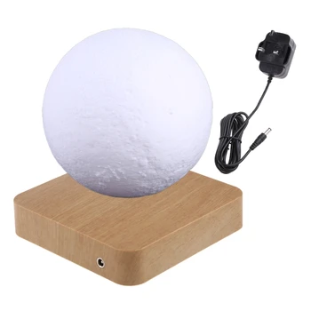 для Креативной 3D Печати Магнитная Вращающаяся Левитационная Лунная Лампа Night Light Светодиодные Настольные Лампы Плавающие Украшения, Левитирующие N2UB