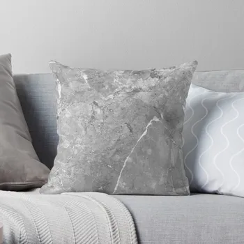 Мраморно-серая подушка для дивана, декоративная подушка