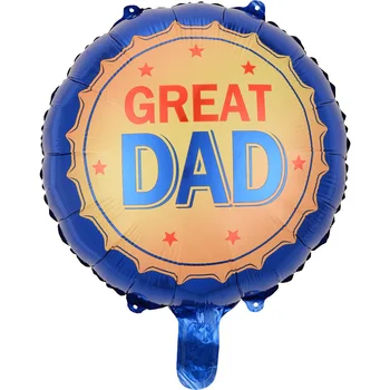 Воздушный шар на День отцов, 18-дюймовый мультяшный шар на английскую тему, украшение для папы воздушным шаром из алюминиевой пленки. Изображение 2