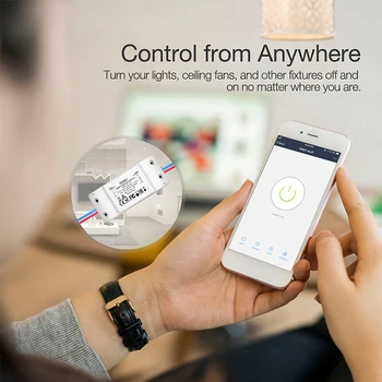 Мини-умный выключатель света, Wi-Fi, беспроводной пульт дистанционного управления, умный выключатель для дома, приложение Tuya Smart Life Работает с Alexa и Home Изображение 2