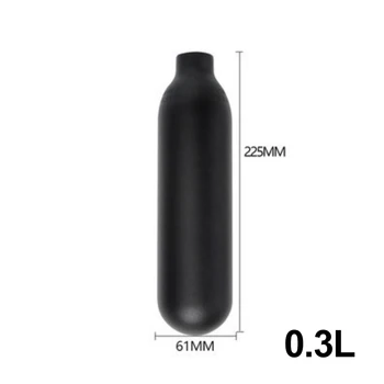4500Psi 300Bar 0.3L 0.35L 0.45L Алюминиевый Цилиндр HPA Бак Бутылка Высокого давления Для Дайвинга с Аквалангом Охота M18 * 1.5 Изображение 2