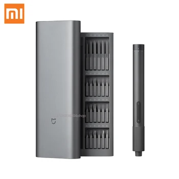 Набор электрических прецизионных отверток Xiaomi Mijia 2 винта с крутящим моментом 400 передач 1 Перезаряжаемый магнитный алюминиевый корпус Type-C