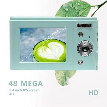 DC311 48-мегапиксельная цифровая камера 1080P, видеокамера, 48-мегапиксельная 2,4-дюймовая IPS-камера с HD-экраном, подарок на день рождения мальчикам и девочкам-подросткам Изображение 2