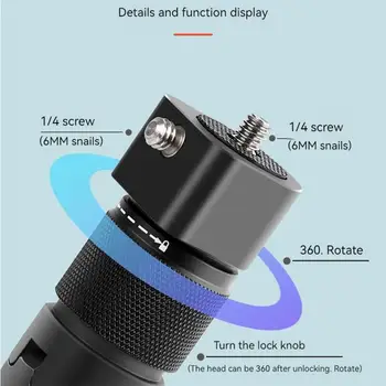Селфи-палка со штативом с вращающейся ручкой, совместимая с набором аксессуаров для панорамной камеры 360 One R / X2 / Evo Изображение 2
