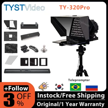 TYST Video TY-320Pro 15-дюймовый телесуфлер для планшета для интервью на открытом воздухе, суфлер для зеркальной камеры