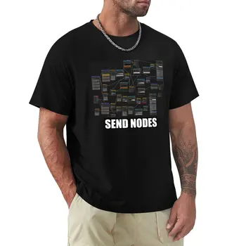 Отправьте Nodes blender meme забавную футболку в корейских традициях моды, создайте свою собственную футболку для мужчин