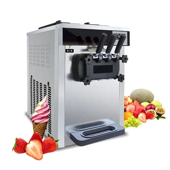 Профессиональная Коммерческая Автоматическая Машина Для производства Мороженого Maker 3 Flavor Soft Serve Ice Cream Machine