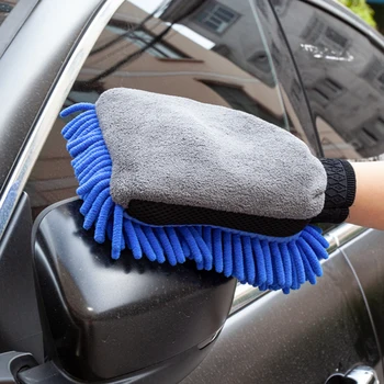 Щетка для детализации автомобиля Синие Желтые Оранжевые перчатки для чистки автомобиля Прочные моющиеся автомобильные перчатки для чистки автомобильных аксессуаров