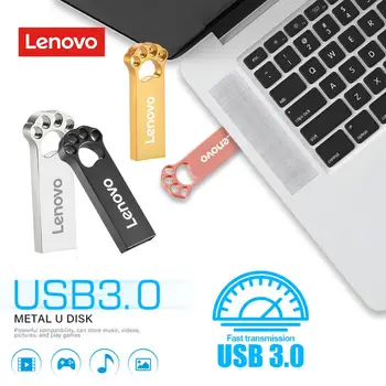 Lenovo 2TB Pen Drive USB 3.0 Флэш-Накопитель 1TB 512GB 256GB Флешка Флэш-Диск Mini Key Memoría Stick Для Android/ПК Бизнес-Подарок Изображение 2