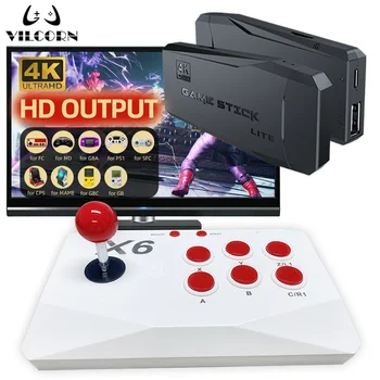 Игровая приставка VILCORN 4K TV HD Game Stick 20000 Игр ДЛЯ PS1/GBA/MAME/SEGA Everdrive Ретро Консоль с Аркадным Джойстиком