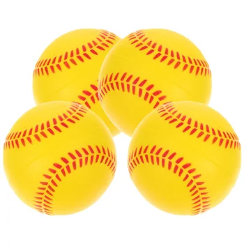 тренировочные бейсбольные мячи из искусственной губки 4шт Тренировочные софтбольные мячи Бейсбольные мячи Тренировочные мячи Изображение 2
