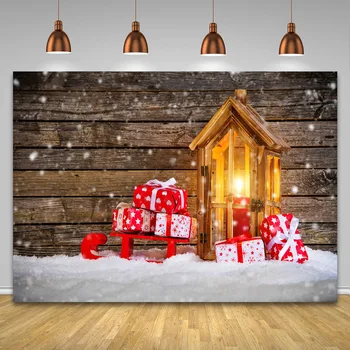 Рождественский фон Санта Клауса для фотосъемки Зимнее Рождественское окно Фон Страны чудес мечты Снежный портрет Реквизит для фотостудии