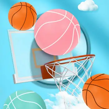 Детский бесшумный баскетбол, баскетбольная игрушка, высокий отскок, низкий уровень шума, Бесшумный баскетбол для тренировок по дриблингу для детей в помещении, без покрытия, высокий