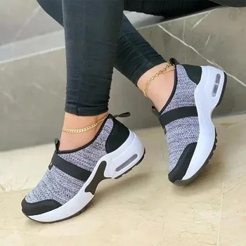 Кроссовки, женские кроссовки для бега, весна-лето 2024, новая модная повседневная обувь на платформе