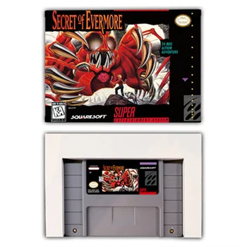 RPG-игра для Secret of Evermore- Игровой картридж с коробкой для американской 16-битной консоли SNES версии NTSC