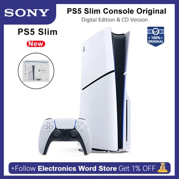 Sony PS5 Slim Console Origianl-100% оригинальная PlayStation 5 -Сверхскоростная PlayStation5 Slim Консоль PS5 Slim
