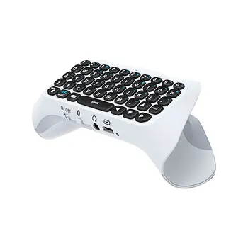 Беспроводной контроллер клавиатуры Эргономичная ручка клавиатуры 3,5 мм Bluetooth-совместимый 3.0 для Sony PS5 Крепление для геймпада Мини-клавиатура