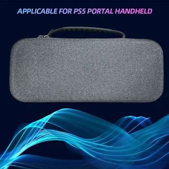 EVA чехол для переноски, сумка, Ударопрочный жесткий ящик для хранения, защита от царапин, с сетчатым карманом для PS5 Portal Изображение 2