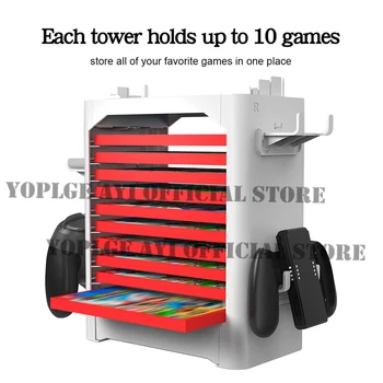 Новый Nintendo Switch /OLED Storage Tower Подставка Держатель Контроллера 10 Игровых Слотов для Nintendo Switch Oled Аксессуары Для Игровых Консолей Изображение 2