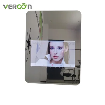 Настольное голливудское косметическое зеркало с сенсорным экраном Vercon поставщик умных туалетных столиков для макияжа со светодиодной подсветкой Изображение 2
