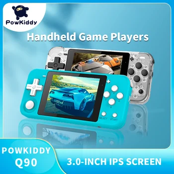 Портативная консоль POWKIDDY Q90 с 3-дюймовым IPS экраном, система Linux с открытым исходным кодом, 3D-плееры, 16 симуляторов, ретро Консоли PS1