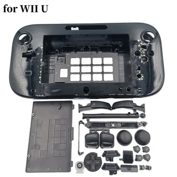 3 комплекта Пластикового Сменного Корпуса Shell Case Для Запасных Частей Wii U Черный Для Геймпада Nintend WiiU с Нижними Аксессуарами Изображение 2