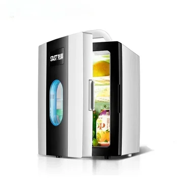 Небольшой автомобильный мини-холодильник объемом 10 л, холодильное оборудование для студенческого общежития, косметический холодильник для дома в автомобиле двойного назначения