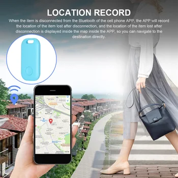 Bluetooth-совместимый мини-GPS-трекер, работающий от аккумулятора, приложение для защиты от потери сигнализации, беспроводной поиск детской сумки и кошелька для Android 8+ Изображение 2