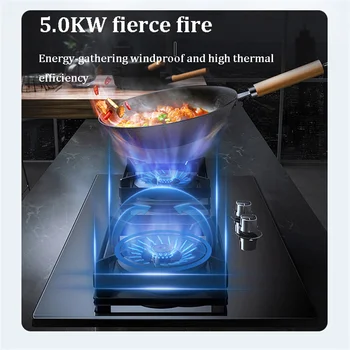 Газовая плита для приготовления пищи, двойная плита, плита на природном газе, бытовая варочная панель, встроенная плита на сжиженном газе, энергосберегающая газовая плита Изображение 2