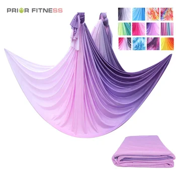PRIOR FITNESS, 7-метровая Воздушная ткань для йоги, Высококачественный Воздушный шелк, Антигравитационное оборудование для йоги средней растяжимости Изображение 2
