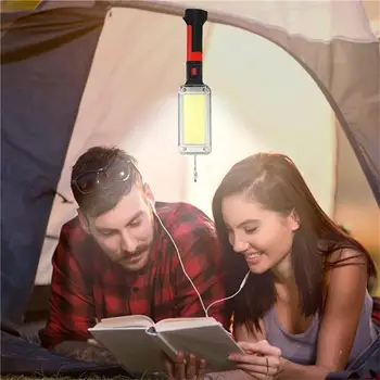 Usb Перезаряжаемый Аварийный Фонарик Cob Camping Lantern Cob Work Light Для Наружного Кемпинга Водонепроницаемый Портативный