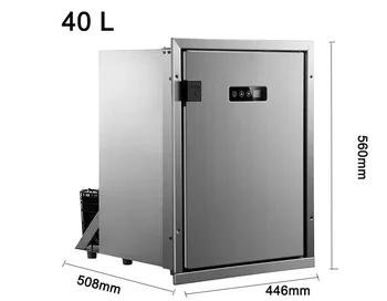 Высококачественный двухзонный холодильник 12 В постоянного тока объемом 40 л для яхты, автомобиля на колесах, кемпинга, холодильника с портативным компрессором Изображение 2