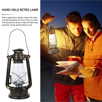 Подвесная лампа Керосиновый фонарь Масляный фонарь для кемпинга Ретро Аварийные Металлические Железные лампы Обогреватели для внутреннего использования Изображение 2