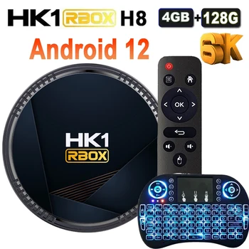 HK1 RBOX H8 Android 12 Allwinner H618 6K Smart TV BOX 2.4/5G Wifi6 4GB 64GB 128GB BT медиаплеер Google TVBOX телеприставка