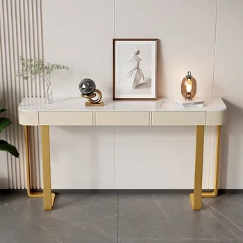 Роскошный глянцевый консольный столик для прихожей, гостиной, приставной столик для веранды, Высококачественный выдвижной шкаф, мебель для дома 80/100/120