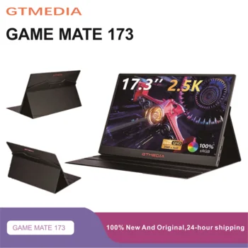 GTmedia17,3-дюймовый IPS HD экран 2560*1440 (2,5 K). Портативный игровой монитор 16: 9 144 Гц для ноутбука Xbox PS5 Switch, телефона Mac.