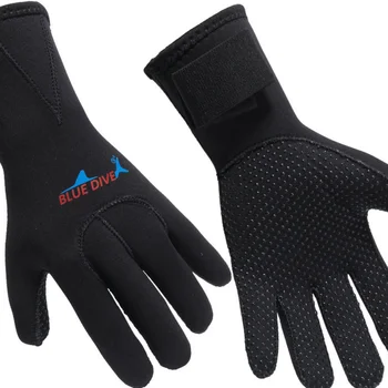 Перчатки для дайвинга из неопрена толщиной 3 мм, теплые перчатки, перчатки для подводного плавания, снаряжение для подводного плавания, гидрокостюм с защитой от царапин, сохраняющий тепло Изображение 2