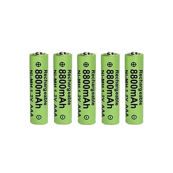 Никель-водородная аккумуляторная батарея AAA, 1,2 В, 8800 мАч, высокой емкости, прочная, обычно используется в мышах, будильниках, игрушках и т. Д Изображение 2