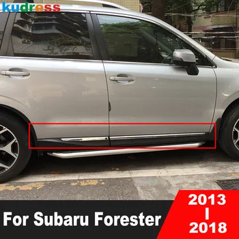 Боковая Дверь Отделка Кузова Для Subaru Forester 2013 2014 2015 2016 2017 2018 Хромированная Дверная Панель Автомобиля Стример Молдинг Полосы Аксессуары