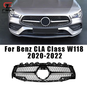 Передняя Решетка Автомобиля Benz CLA Class W118 CLA180 CLA200 CLA260 2020-2022 Обвес GT Diamond Style Grill Гоночные Автоаксессуары
