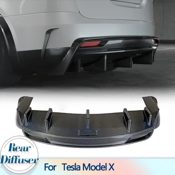 Диффузор Заднего Бампера Автомобиля Для Tesla Model X Sport Utility 4-Дверный 2016-2018 Карбоновый Диффузор Заднего Бампера, Спойлер-Сплиттер