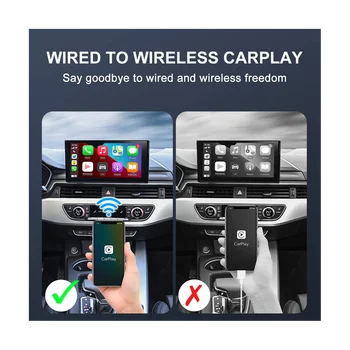 Беспроводной Android Auto CarPlay Adapter Upgrade 5 ГГц WiFi CarPlay Dongle для проводного CarPlay Car Преобразование Проводного в Беспроводной, B