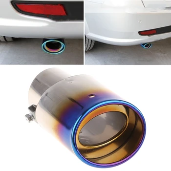 Универсальная задняя круглая выхлопная труба автомобиля из нержавеющей стали, наконечник глушителя 1XCF Изображение 2