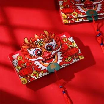 Креативный процесс наложения цвета красного конверта Красный конверт в Год Дракона Практичные украшения милой формы