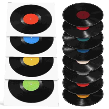 Пустые виниловые пластинки Поддельные пластинки Компакт-диски с альбомами Настенные рисунки в музыкальной комнате Музыкальный фон Наклейки на стены